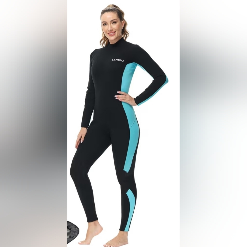 Neoprene Wetsuit For Women Black & Blue Size XL